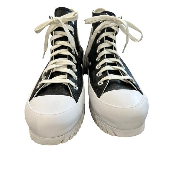 CONVERSE CTA Lugged 2.0 Black Leather Boots Sneakers Men’s 8 Women’s 10 - Picture 3 of 8